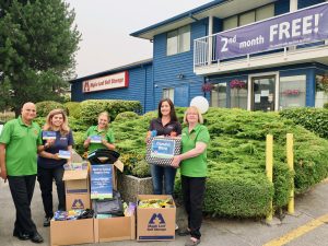 Maple Leaf Self Storage School Supply Drive - Lougheed location staff